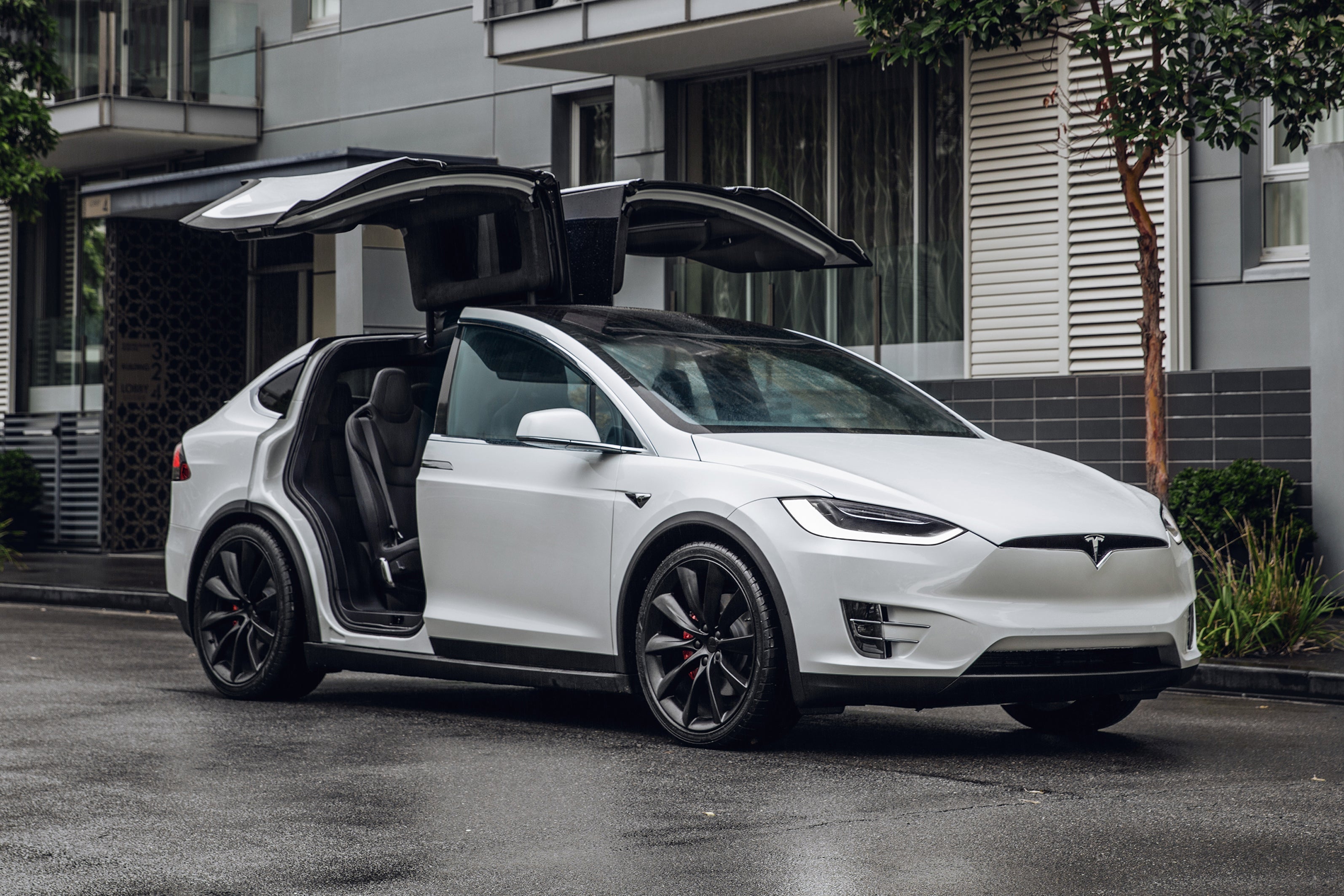 Tesla suv doors deals open